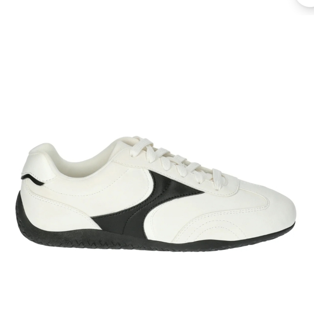 Avia White and Black Women's Athletic Suede Look  Sneakers